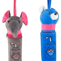 SS Impex Elephant & Teddy Theme Feeding Bottle Covers Pack Of 2 - Grey Blue-18