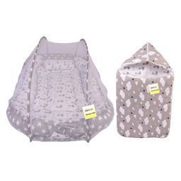 Kwitchy Baby Bedding Set Luxury Mattress Bed & Sleeping Bag Combo for 0-12 Months Baby Boy's & Baby Girl's (Grey)-image-91