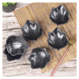VONCASA Black Melamine Chutney Bowls, Each 30 ml, Set Of 6 Pcs-picture-5