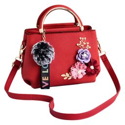 SYGA Women's Fashion Handbag 3D Flower Design One-Shoulder & Crossbody Bag Elegant & Versatile Purse for Daily Use(Red)-picture-36