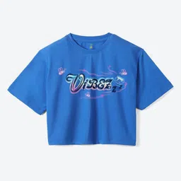 YK Disney Girls Winnie The Pooh Printed Pure Cotton Boxy Crop T-shirt-image-85