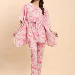 Noia Paisley Printed Round Collar Kaftan Top With Trouser Co-Ords-picture-5