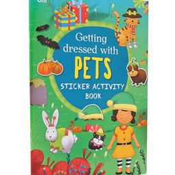 om books international Getting Dressed for Pet and School Sticker Activity Book - Set of 2 Books image 2
