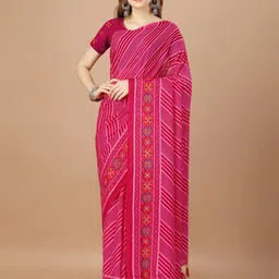 DIVASTRI Striped Designer Leheriya Saree-image-17