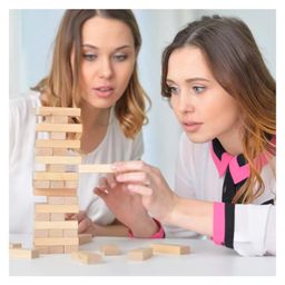 Oskart Explore jenga game and wooden blocks for kids Fun for All Ages, Including Adults! Get Engaged with Zenga Wooden Blocks and Jinga Puzzles (Numbered) image 4