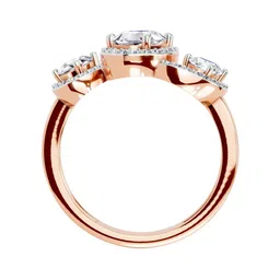 Sparkles Lab Grown Diamond 2 Carat IGI Certified Oval Three-Stone Halo Ring-image-32