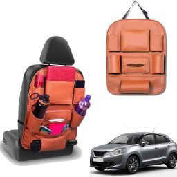 Peepsstore pack of 1 Tan,Orange colour car organizer bags for Baleno 2015 Gray Car Multi Pocket-image-70