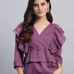 ROSEMELON Women V-Neck Crepe Top-picture-49