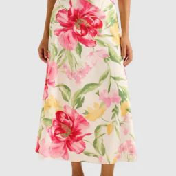 Forever New Multicolor Talia Printed Regular Fit Midi Skirt-picture-0