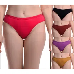 AROUSY Black & Pink Cotton Bikini Panties - Pack Of 5-picture-23