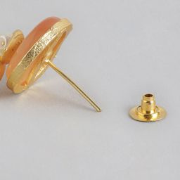 Anouk Gold-Plated Artificial Beaded Leaf Shaped Drop Earrings image 3