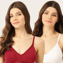 Lady Lyka Multicolor Non Wired Non Padded T-Shirt Bra (Pack Of 2)-image-50