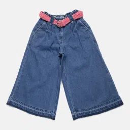 Blue Giraffe Kids Blue Cotton Culottes-image-92