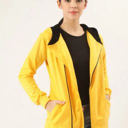 Belle Fille Yellow Regular Fit Jacket-image-9