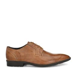 Carlo Romano Men's Tan Derby Shoes-picture-38