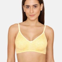 Rosaline by Zivame Yellow Non Wired Non Padded T-Shirt Bra-image-93