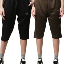 Vimal Jonney Multicolored Slim Fit Capris (Pack Of 2)-image-16