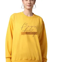 Vimal Jonney Yellow Fleece Graphic Print Sweatshirt-picture-12
