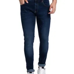 Spykar Blue Cotton Slim Fit Jeans-picture-11