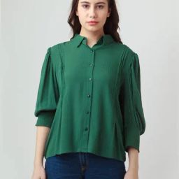Zink London Green Regular Fit Shirt-image-92