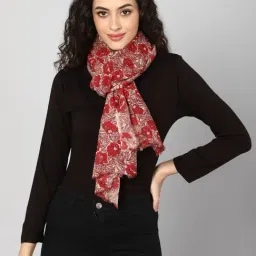 Aditi Wasan Red Floral Stole-3