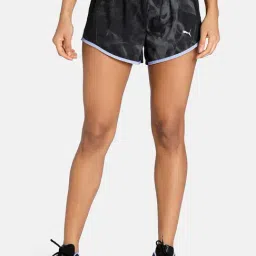 Puma Black & Grey Printed Mid Rise Sports Shorts-image-15