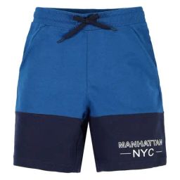 Plum Tree Kids Blue Cotton Color Block Shorts-image-67