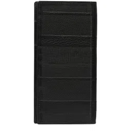 KOMPANERO Sebastian Black Textured Bi-Fold Wallet image 2