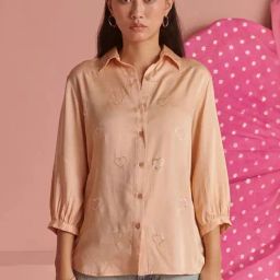 Prakriti Jaipur Peach Gul Heart Shirt-image-64