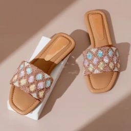 Inc.5 Women's Rose Gold Ethnic Sandals-image-65
