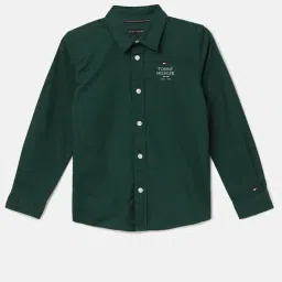 Tommy Hilfiger Boys Green Cotton Shirt-image-45