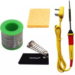 Fadman Basic Bundle Electric 4 In 1 Soldering Iron Kit Yellow+Full Red with Solder Wire-33