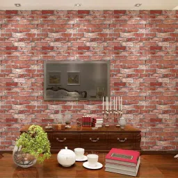 RoseCraft 3D Stone And Brick Pattern 57 sq ft Wallpaper Painted-image-63