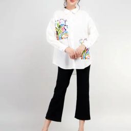 Kaftanize White Printed Comfort Fit Shirt-image-45