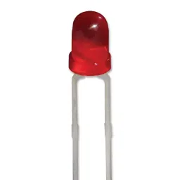 KINGBRIGHT LED, 3 mm, X-Brig Red, 0.5Cd, 640Nm, L-7104SRD-J4 (Pack of 5)-4