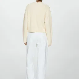 MANGO Thick Knitted Drop-Shoulder Front Open Jacket image 3