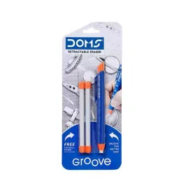 Doms Groove Retractable Eraser With Free Refill Eraser (Pack of 2)-0
