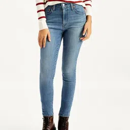 Levi's 721 Denim Blue Skinny Fit High Rise Jeans-picture-27