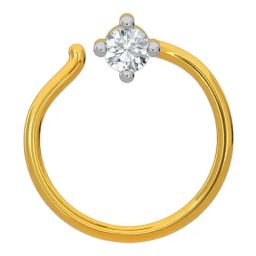 Kisna Diamond & Gold Jewellery 18k Gold & Diamond MarleyNosepin for Women-image-21