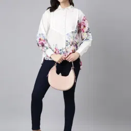 Kaftanize White Patch Printed Comfort Fit Shirt-picture-5