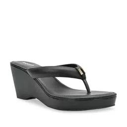 Rocia by Regal Women's Black Thong Sandals-image-65