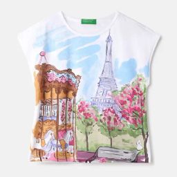 United Colors of Benetton Girls Multicolor Cotton Printed Top-image-63