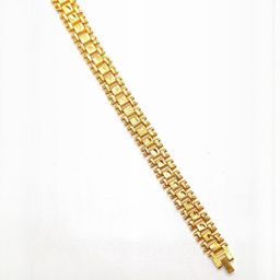 Dynamic Retail Global Gold pleated Link Bracelet-image-38