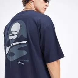 glitchez Graphic Printed Drop-Shoulder Sleeves Oversized T-shirt-image-65