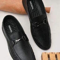 Regal Men's Black Casual Loafers-image-19