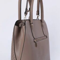 Code by Lifestyle Beige Textured Handbag image 4