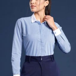 Hancock Blue Cotton Checks Shirt-picture-21