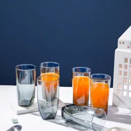 Luminarc Eiffel Grey Highball Water & Juice Glass - Set of 6 (350 ml)-image-37
