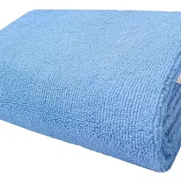 Softspun 60x120 cm 340 GSM Sky Blue Microfiber Towel Pack of 1 Pc-image-80