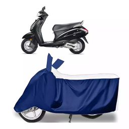 Auto Pearl Bike Cover for Honda Activa 4G (White & Blue)-image-81